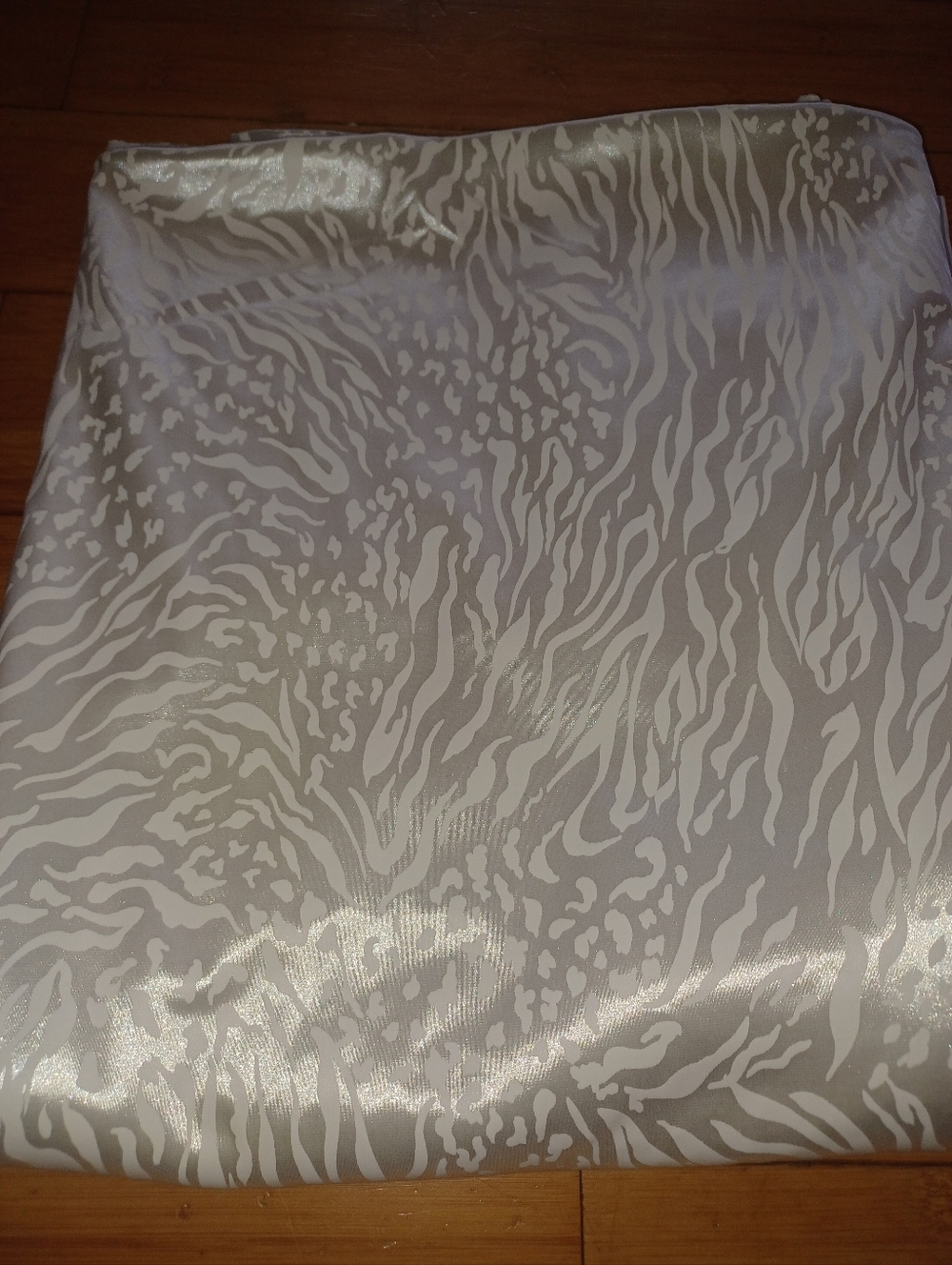 Luxury White Zebra-Print Fabric